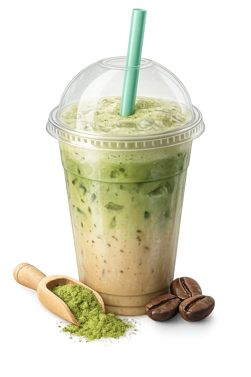 Iced matcha coffee from Pelican Bistro