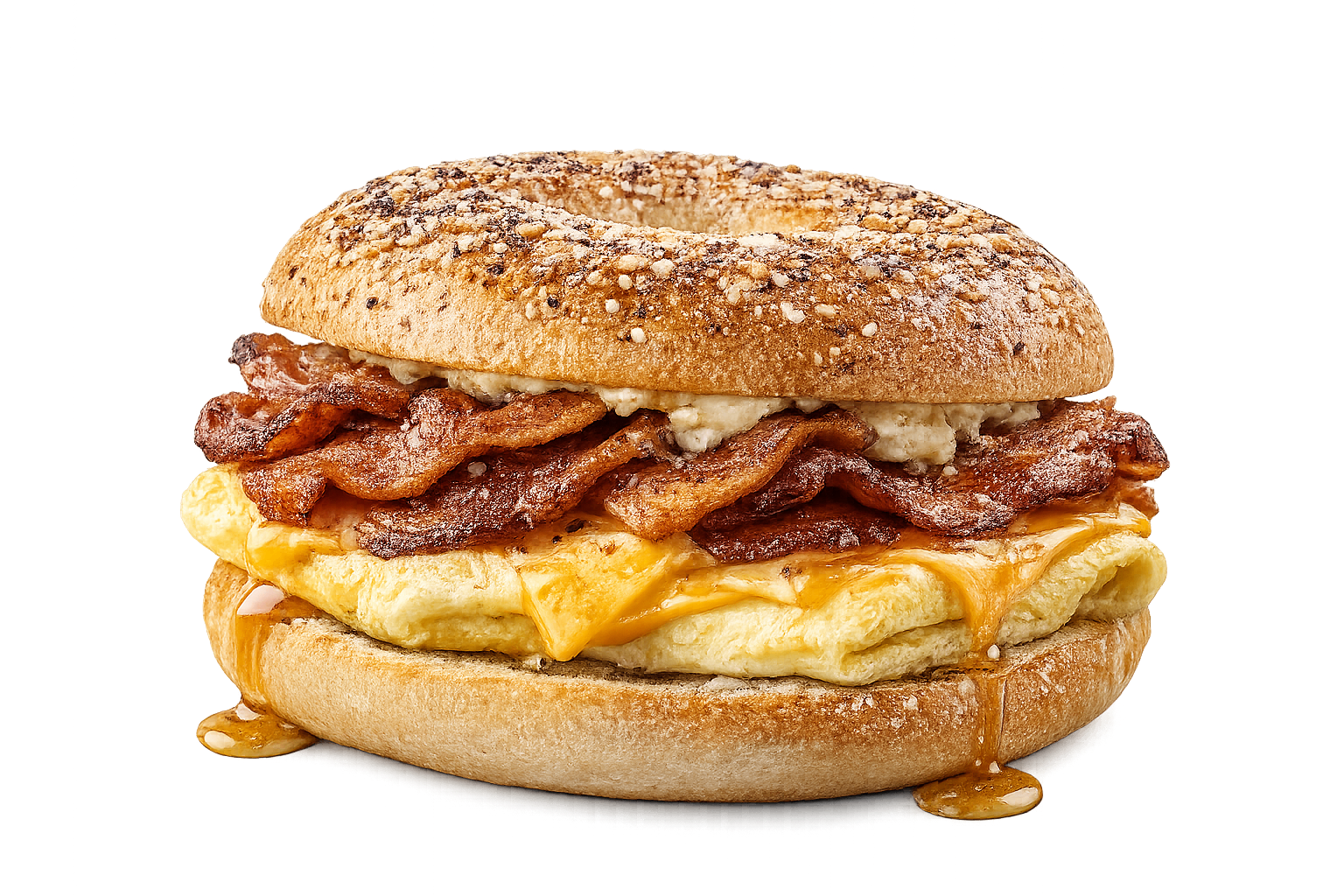 Breakfast bagel sandwich